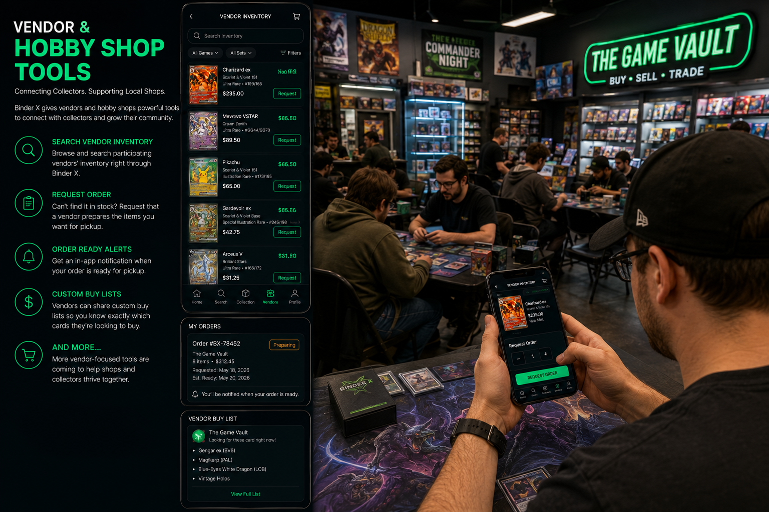 Binder X vendor and hobby shop tools
