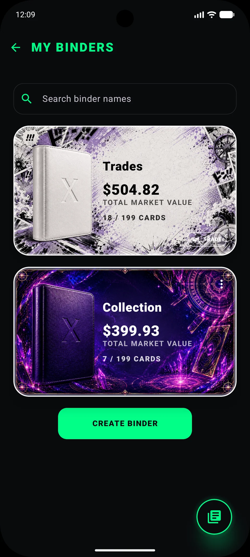 Binder X digital binders and collection value